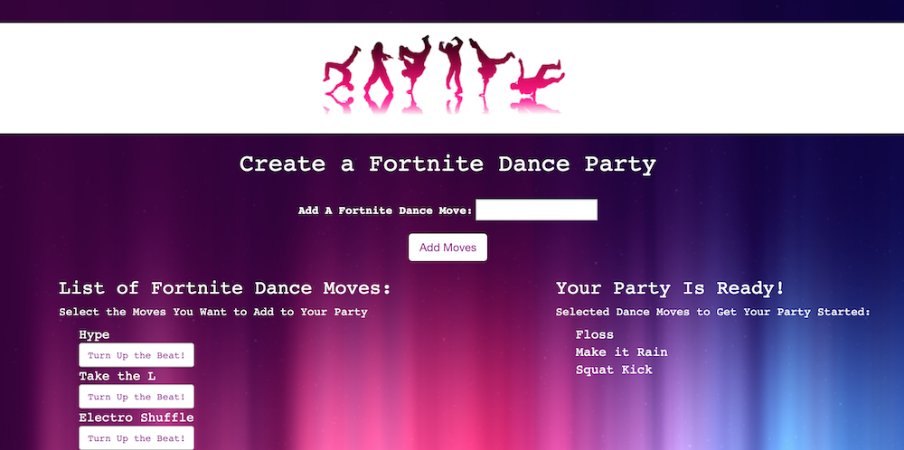 Fortnite Dance App