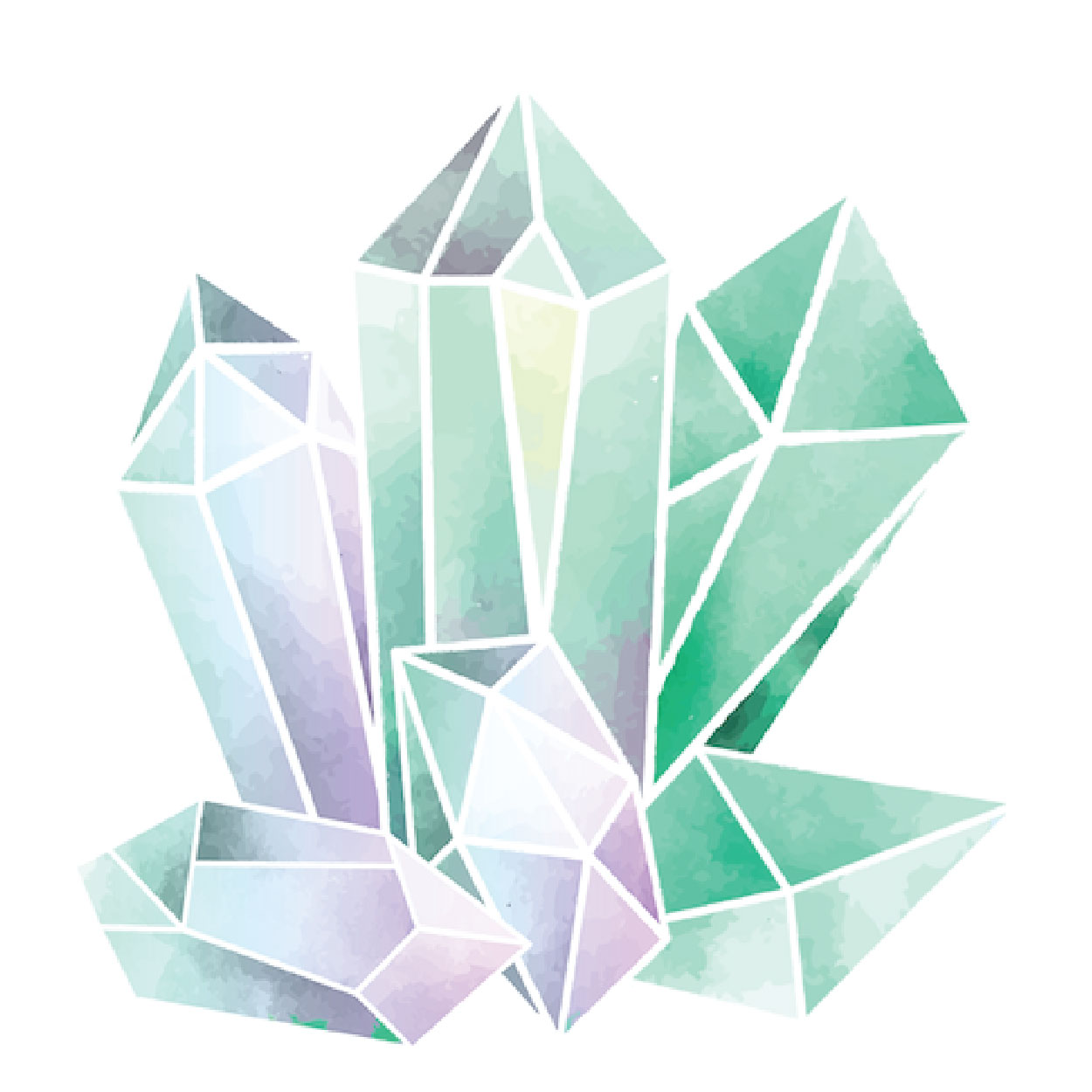 Green Purple Crystal